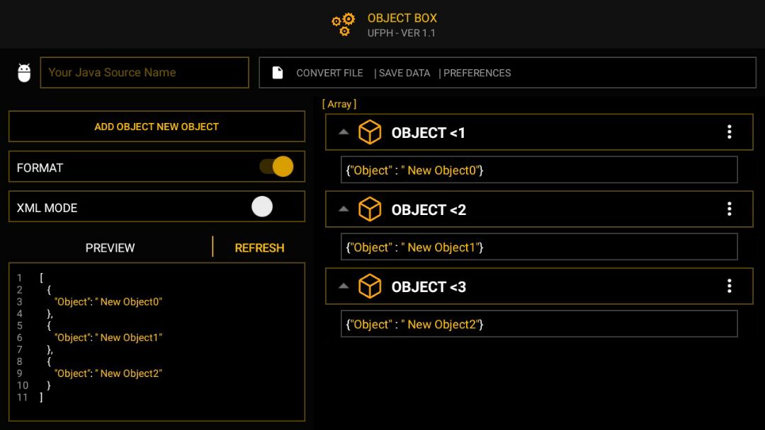 Sketchub • ObjectBox : Java Script Object Nation Maker