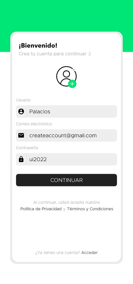 Sketchub create account ui