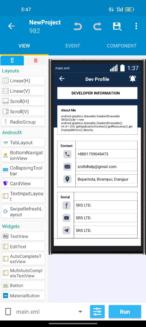 Sketchub • Dev Profile Ui