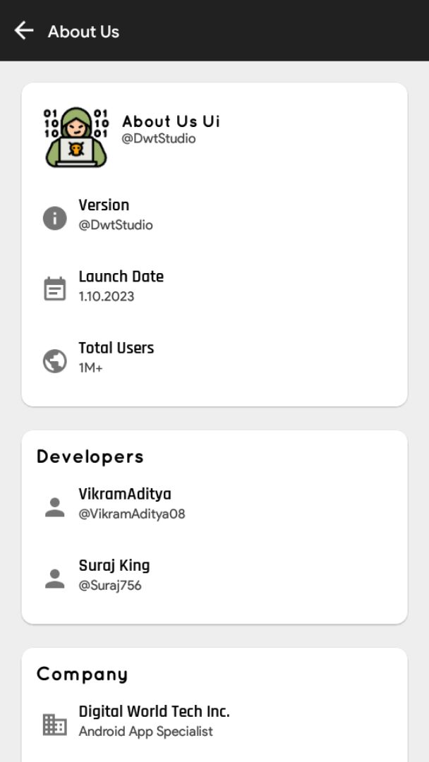 Sketchub about us ui