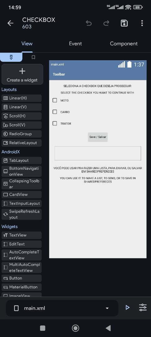 Sketchub • SAVE CHECKBOX SELECIONADO