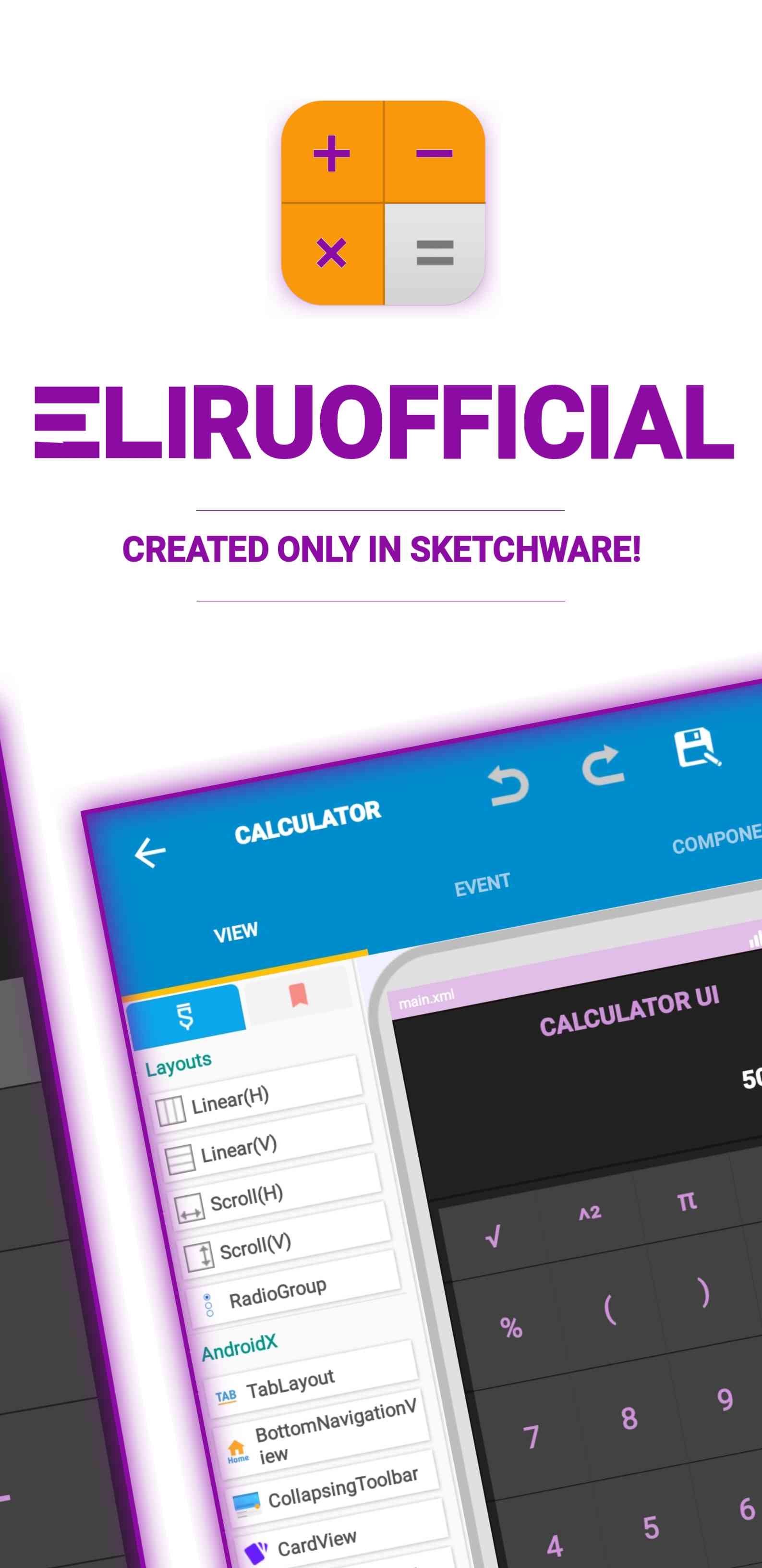 Sketchub • CALCULATOR UI PROJECT by ELIRUOFFICIAL